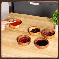 Ensemble de 10 bols à salade en bois, plateaux de service sculptés à la main pour le pop-corn, les pâtes, les bonbons, les céréales