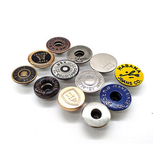 China Customized <strong>Snap</strong> <strong>Button</strong> Manufacture Vintage Metal Jeans <strong>Buttons</strong> and Rivets with logo <strong>Button</strong> for Clothes - Product Image 1