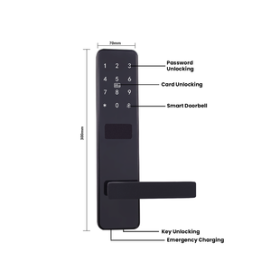 Электронный цифровой замок для двери с управлением через приложение: пароль, ключ или смарт-карта - Product Image 6