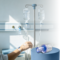 RUBBERVALVE CJT184 Vanne anti-retour à diaphragme médical sans aiguille, à pression normale, petite, en PC+Silicone, avec raccord Luer Lock, taille de port 3,56 mm