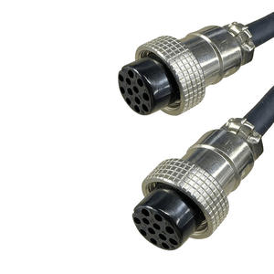 Maßgefertigte M12/M19/M8 DC Wasserdichte Steckverbinderkabel 20/22/24AWG Kabel Zinklegierung 12-polig Doppel-Buchse Länge Anpassbar für Roboter - Product Image 2
