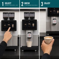 Mesin Kopi Espresso Otomatis Komersial S900 Dual Bean Hopper Layar Sentuh untuk Kafe dan Hotel