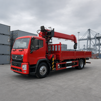 Grue à bras droit montée sur camion de 8 tonnes, hauteur de levage de 15 m pour les projets de construction et d'infrastructure en Afrique