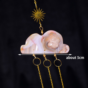 Cristalli all'ingrosso cherry agate cloud sun catcher healing stone campanelli eolici in <span class=keywords><strong>cristallo</strong></span> di quarzo - Product Image 6