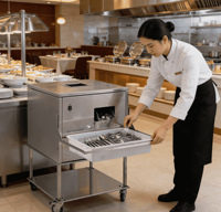 Industriële elektrische roestvrijstalen centrifugaalpolijstmachine, 10L capaciteit, 550W, voor restaurants, hotels en levensmiddelenwinkels