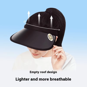 महिलाओं की फैशनेबल गर्मी Uv सूर्य संरक्षण टोपी बड़े ब्रिम लुभावनीय हेडबैंड अपf50 + एंटी- यूव आकस्मिक विर कैप - Product Image 4