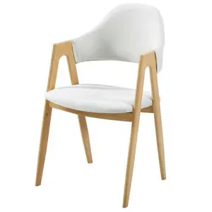 골동품 디자인 하이 백 안락 의자 패브릭 의자 덮개를 씌운 나무 패브릭 식당 의자