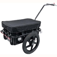 Remorque utilitaire pour vélo, chariot de transport de marchandises, chariot à bagages en acier pour vélo, grand chariot à outils roulant