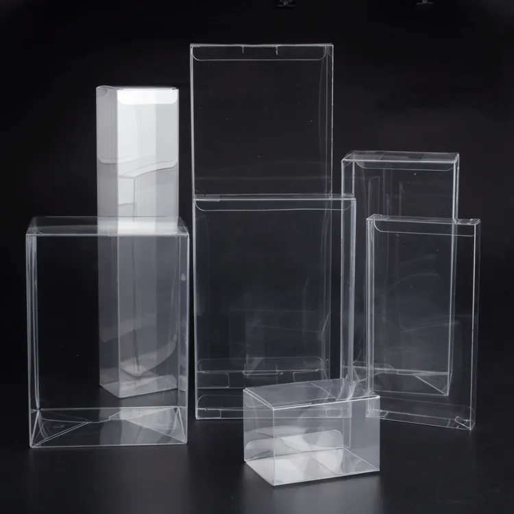Cube cadeau boîte en acétate Transparent PET emballage Transparent vinyle PVC boîte d'emballage boîtes en plastique