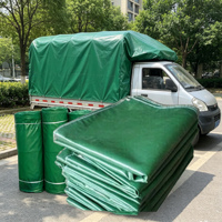 Bâche imperméable en PVC enduit, tissée, anti-déchirure, verte, pare-soleil, ignifuge, pour abri de bétail et couverture de voiture