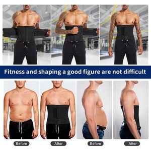 Ceinture de gymnastique pour hommes Perte de poids Fitness Sauna <span class=keywords><strong>Waist</strong></span> Trainer Colombia Body Shaper Corset Sweat Belt <span class=keywords><strong>Waist</strong></span> Trainer avec sangles - Product Image 3