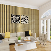 Panneaux acoustiques en bois à lattes modernes AKUSLAT avec absorption acoustique hautement efficace pour salon et studio de jeu à domicile