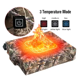 MYDAYS Portable Heated Seat Cushion, Memory Foam Heating Seat Pad for  Outdoor Stadium Bleacher Camping, Power Bank Not Included