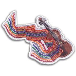 Parche de Fieltro Bordado con Violín Colorido DigitEMB, Aplique Termoadhesivo con Forma de África para Chaquetas, Mochilas, Sombreros, Jeans, Manualidades - Product Image 2