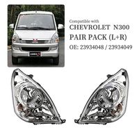 Ensemble de coques de phares avant de voiture 12V 60W 4000K compatible Chevrolet N300P N300 Microvan, paire de pièces LH/RH 23934048-23934049