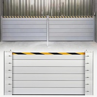 Barrera de Aluminio Contra Inundaciones para Puerta de Garaje Residencial, Barrera de Protección Contra Agua Resistente y Removible para Exteriores