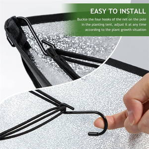 40x40cm/60x60cm co giãn lưới mắt cáo lưới linh hoạt phát triển Lều <span class=keywords><strong>Net</strong></span> đàn hồi thực vật scrog <span class=keywords><strong>Net</strong></span> nhà máy hỗ trợ <span class=keywords><strong>net</strong></span> với 4 móc - Product Image 2