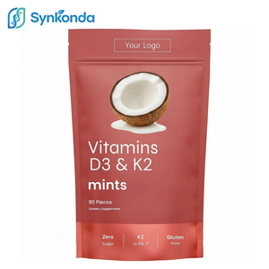 Suplemento de Vitamina D3 K2, Tabletas de Menta <span class=keywords><strong>Sin</strong></span> Azúcar Personalizadas, Sabor Coco, 5000 UI, 200 mcg MK-<span class=keywords><strong>7</strong></span>, Mejora el Estado de Ánimo y la Salud Ósea, Menta - Product Image 1