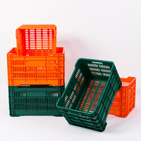 Caisses en plastique empilables pour l'agriculture, caisses en plastique à mailles pour fruits et légumes, caisses en plastique pour le transport