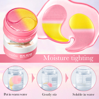 SADOER Rose hydratant nourrissant masque pour les yeux mélangé avec deux couleurs améliorer les cernes laxité périoculaire produits de soins de la peau des yeux