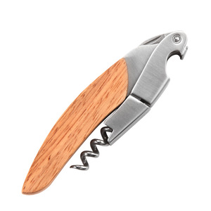 Biểu tượng tùy chỉnh mở rượu vang corkscrew với gỗ xử lý, đa chức năng kim loại bia mở chai cho món quà cưới - Product Image 1