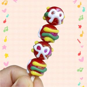 Hotsale 16 Mét Acrylic Charm giáng sinh Mặt dây chuyền Loose hạt Hand Painted Bead cho trang trí - Product Image 6