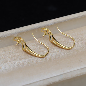 Pendientes de Plata S925 con Encaje Retro, Aretes para Mujer, Joyería de Perlas de 8-13 mm, Accesorios Hechos a Mano con Bandeja Vacía para DIY 4944 - Product Image 3