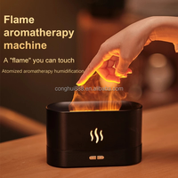 Humidificateur ultrasonique portable USB, diffuseur d'huiles essentielles à flamme aromatique, vente en gros pour usage domestique, hôtelier et automobile
