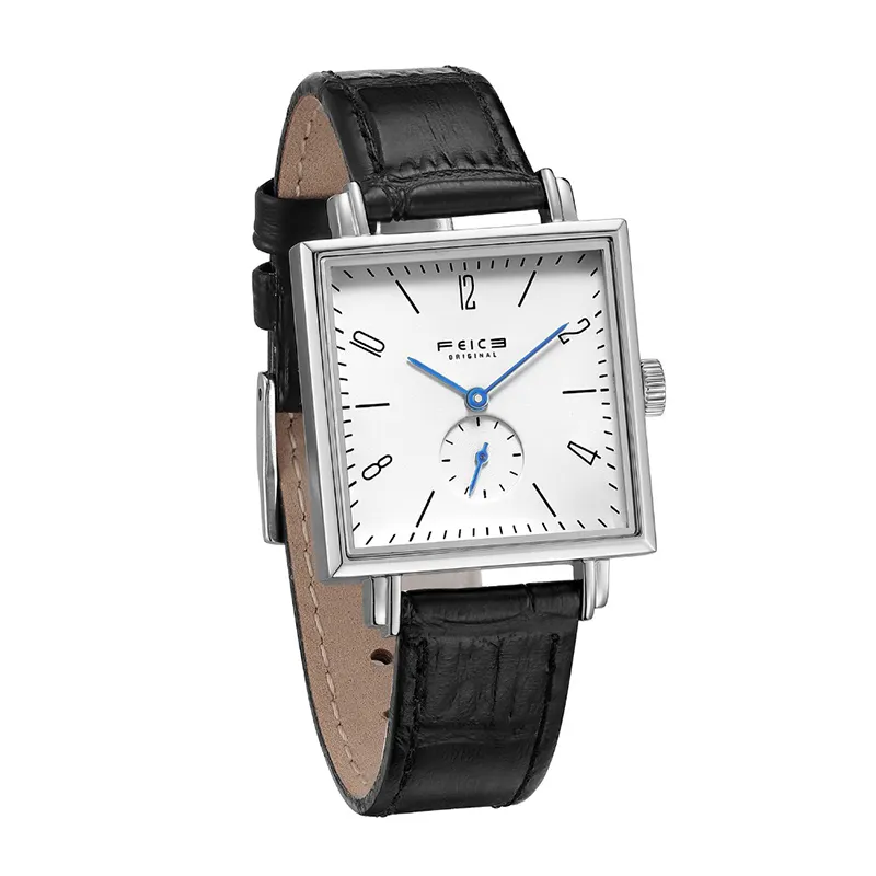 Fashion Bauhaus Wristwatch Women's Sapphire Crystal Minimalist Clock Analog Square Quartz Watch