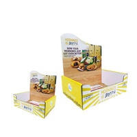 Présentoir en carton personnalisé pour biscuits, prêt à l'emploi en point de vente, présentoir de comptoir en carton pour barres d'avoine, boîtes de présentation en carton