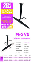 Ensemble de kitesurf AXIS PNGv2 1400 Hydrofoil Carbone+Aluminium pour débutants - Léger, noir, pour lacs et rivières