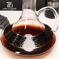 Ensemble de 5 pièces ensemble de carafes soufflées à la main ensemble de verres à vin de carafe de style africain avec verrerie de décalcomanie en marbre de luxe unique personnalisée