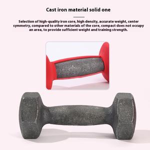 Mancuernas de Hierro Fundido con Revestimiento de Goma Ecológico <span class=keywords><strong>Liveup</strong></span> LE2002, Personalizables con Logotipo, Equipo de Fitness para el Hogar, Mancuernas Pequeñas y Coloridas - Product Image 3