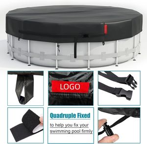 Couverture d'hiver pour <span class=keywords><strong>piscine</strong></span> portable ronde de 24 pieds, tissu en bâche Oxford 420D pour couverture de <span class=keywords><strong>piscine</strong></span> <span class=keywords><strong>hors</strong></span> <span class=keywords><strong>sol</strong></span> - Product Image 1