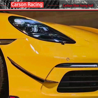 Aileron de couteau de pare-chocs avant en Fiber de carbone véritable pour Porsche 718 Cayman Boxster pièces de carrosserie en Fiber de carbone sèche