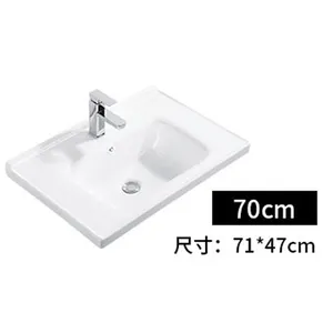 Thin edge ceramic cabinet hand wash basin luxury porcelain bathroom sink on cabinet