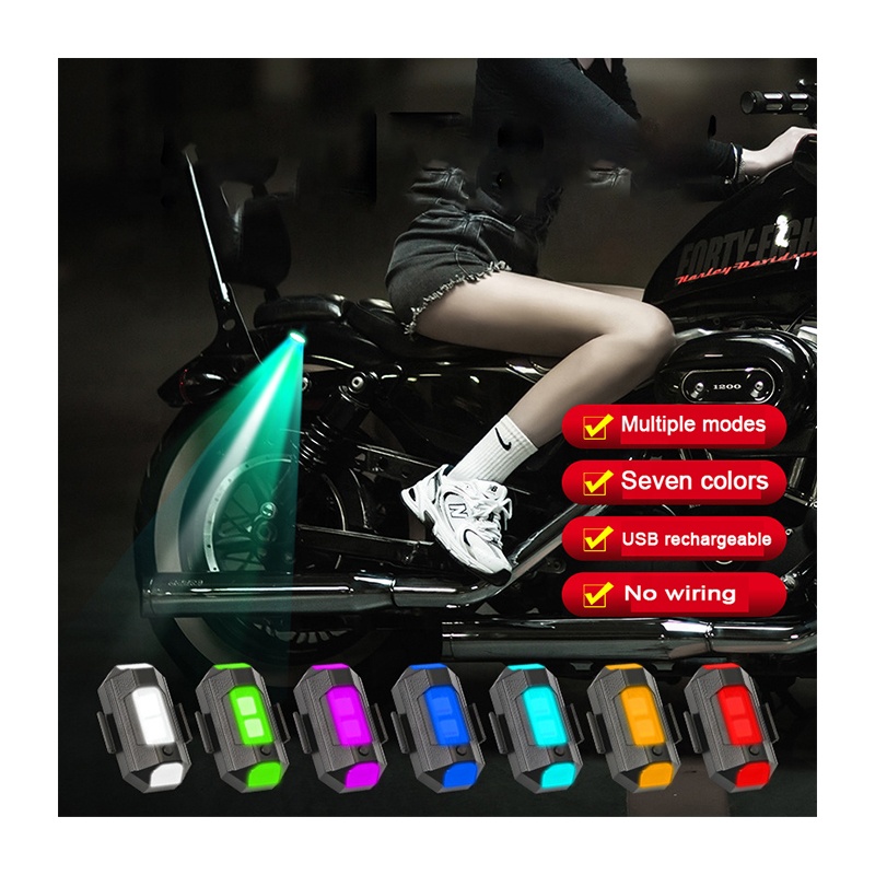 2022 новый мотоцикл семь цветов летательный Дрон мигающие сигнальные огни usb перезаряжаемые уличные ночные навигационные огни для велосипеда