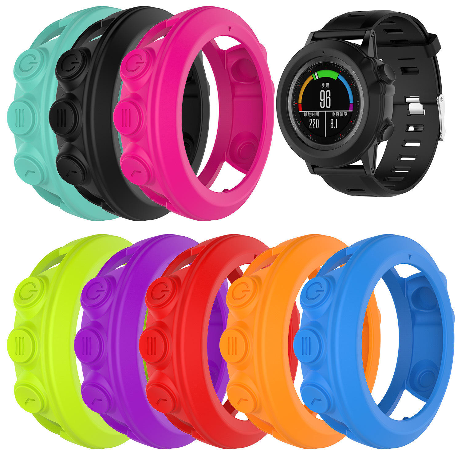 Garmin Fenix Silicone Case Cover Band Protector Multi Colors