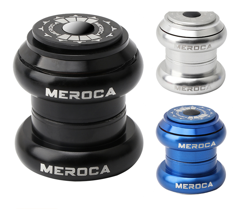 MEROCA 34MM 2 cuscinetti auricolare MTB bicicletta sigillata copertura del cappuccio superiore in lega auricolare per bici per parti dello stelo della forcella della bicicletta senza filettatura da 28.6mm