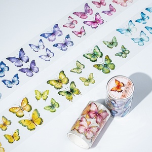 Ruban adhésif PET transparent personnalisé motif papillon pour journalisation, scrapbooking et fournitures <span class=keywords><strong>de</strong></span> planification - Product Image 3
