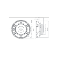 Vente flash HIPOWER L12/84400 Haut-parleur de graves de 12 pouces Amplificateur passif pour systèmes professionnels compacts 2 ou 3 voies 8 ohms 400 W AES