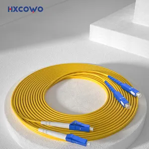 HXCOWO Chinesischer Lieferant FTTH Indoor SC/UPC-LC/UPC SM G657A2 Duplex Gepanzertes Glasfaser kabel Patch