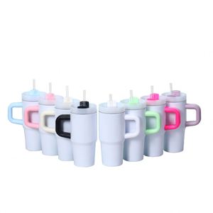 Sublimation Children Kid BPA Free Mini Custom 14oz Stainless Steel Thermal Vacuum Insulated Water <b>Bottle</b> Tumbler Cup with Handle - Product Image 6