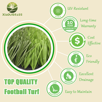 Gazon artificiel de football de 50 mm de hauteur pour terrain de football
