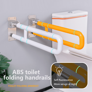 Durable ABS Nylon Bathroom Grab Bar Flexible Elderly Shower and Toilet Assist Disabled and Elderly Fold Safety <strong>Handle</strong> - Product Image 3