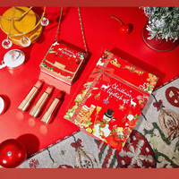 Ensemble de trois rouges à lèvres de Noël, fini mat, imperméable, ne colle pas facilement au gobelet, cadeau de Noël