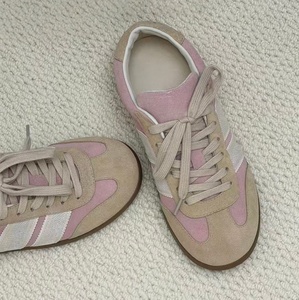 2026 New Dio Ribbon Retro Training <b>Shoes</b> - Elk Leather Classic Beige Color Casual Sports <b>Shoes</b> for Women - Product Image 1