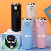 Vaso Térmico con Logotipo, Botella de Agua Inteligente de Acero Inoxidable 304, Vaso Térmico con Pantalla LED de Temperatura, Termos Digitales al Vacío