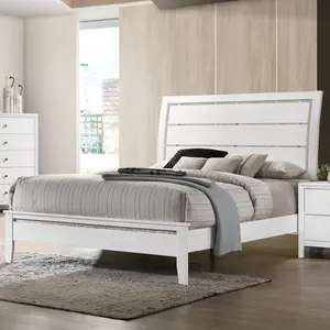 NOVA — fabricant de meubles chinois, lit Double/ Queen/ King, en bois, blanc, fabriqué en chine