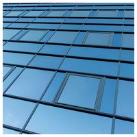 Panneau de mur-rideau réfléchissant en verre aluminium à double vitrage pour façade de bâtiment extérieur